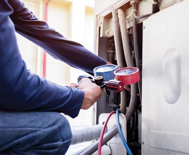 Man Doing Hvac Maintenance