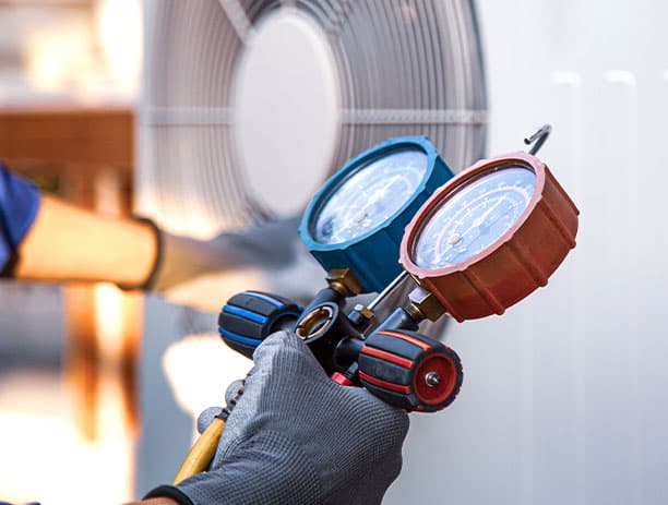 Man Measuring Hvac System