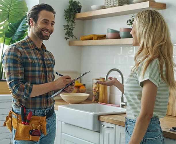 Plumber In Home Service Consultation